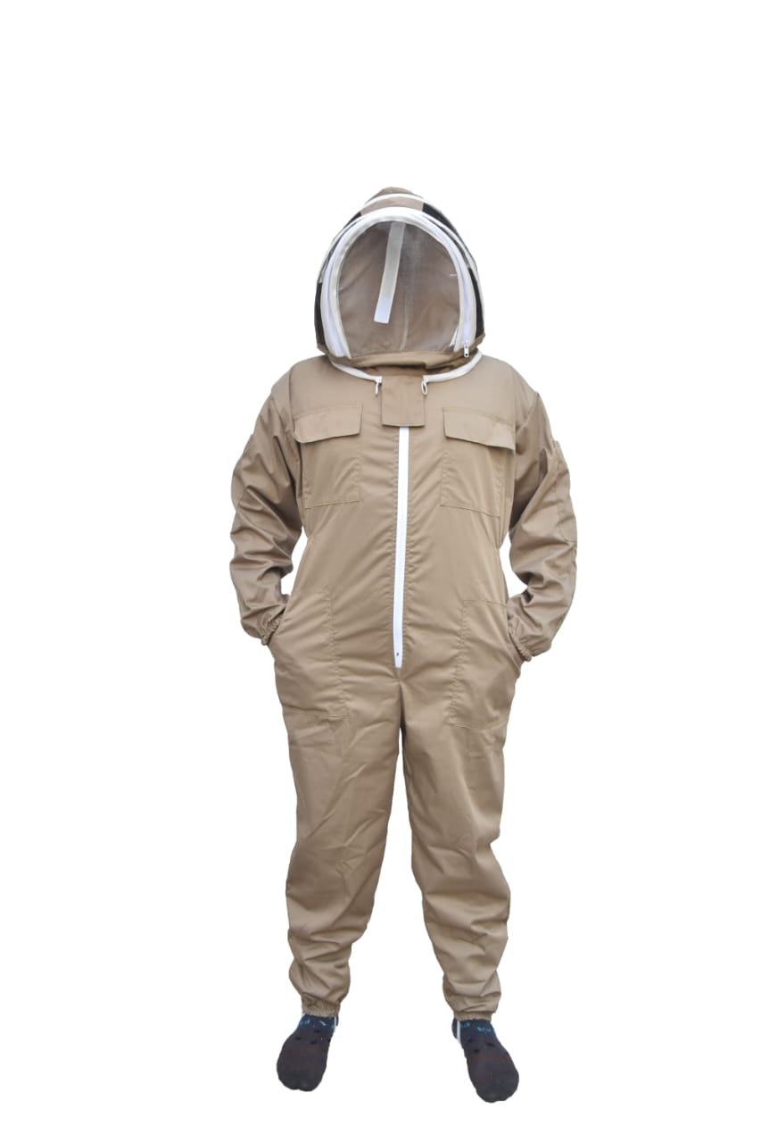Beige Cotton Bee Suit