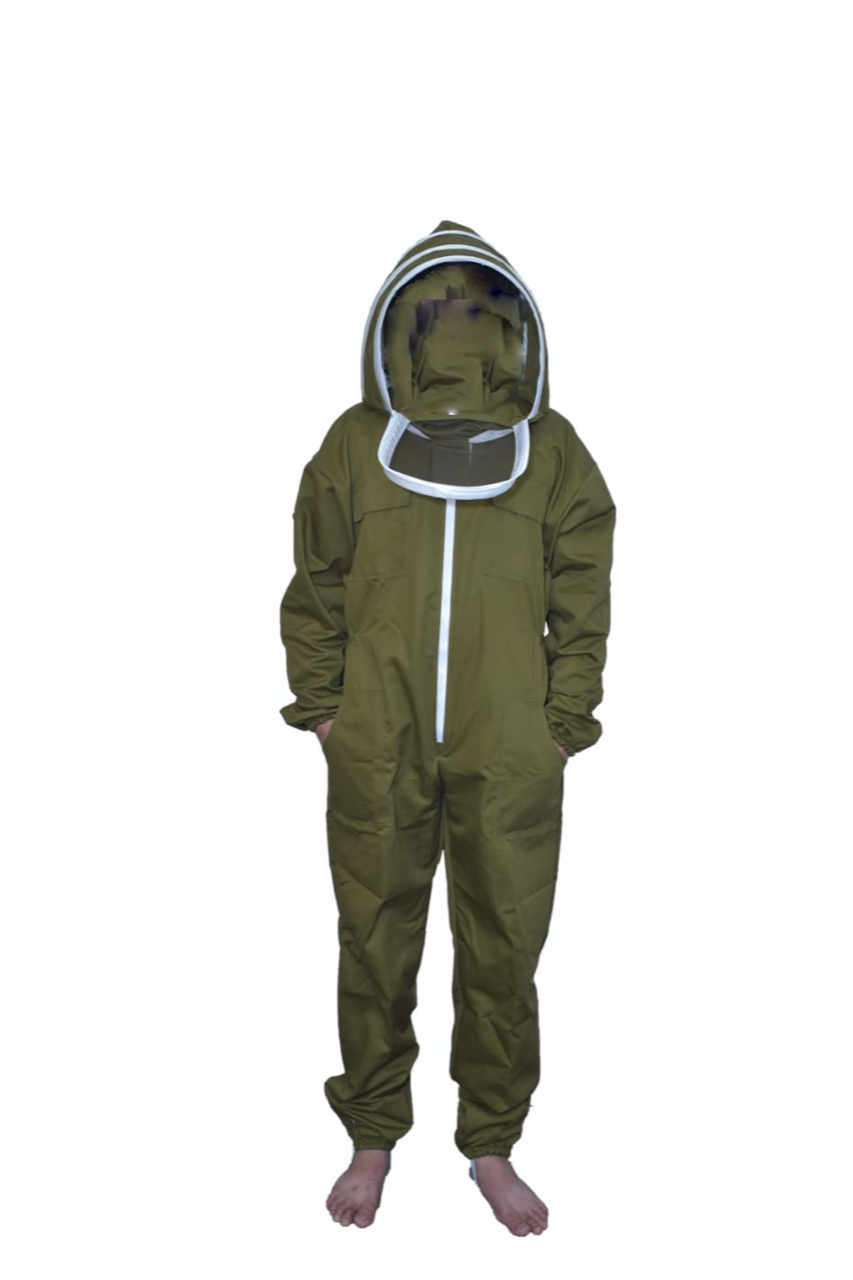Olive Green Cotton Bee Suit