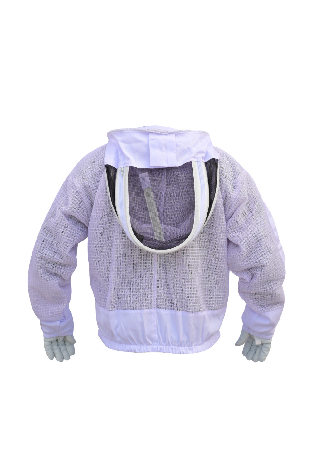 White 3 Layer Bee Jacket With Fencing Veil - Image 2