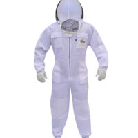 White Air Mesh Bee Suit With Fencing Veil