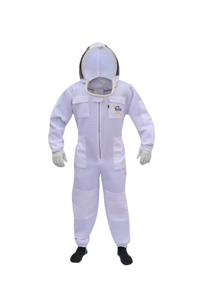 White Air Mesh Bee Suit With Fencing Veil