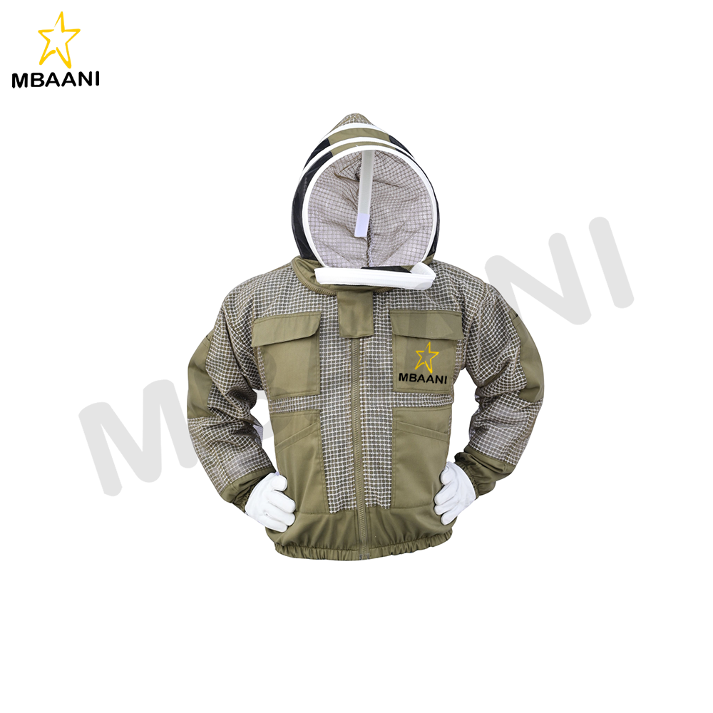 Olive Green 3 Layer Bee Jacket With Fencing Veil