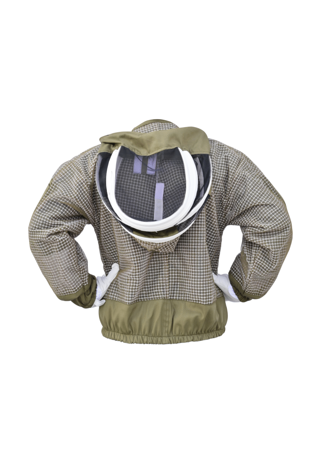 Olive Green 3 Layer Bee Jacket With Fencing Veil - Image 5