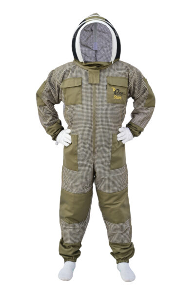 Olive Green 3 Layer Bee Suit With Fencing Veil