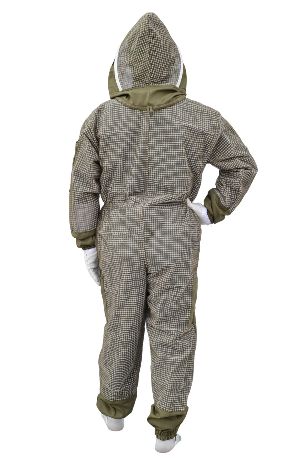 Olive Green 3 Layer Bee Suit With Round Veil - Image 4