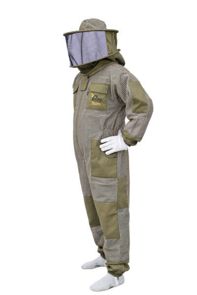 Olive Green 3 Layer Bee Suit With Round Veil