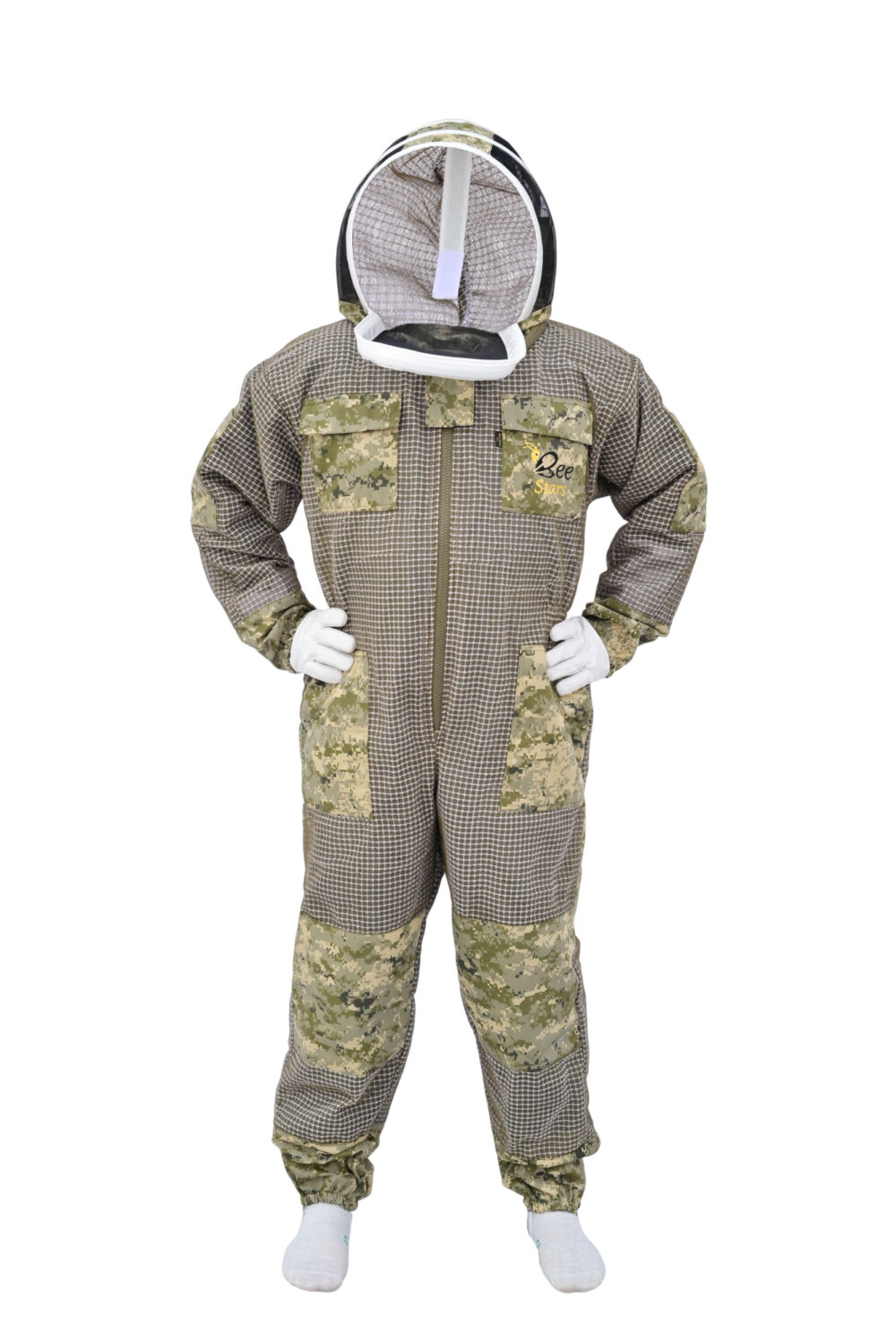 Camu Green 3 Layer Bee Suit With Fencing Veil - Image 4