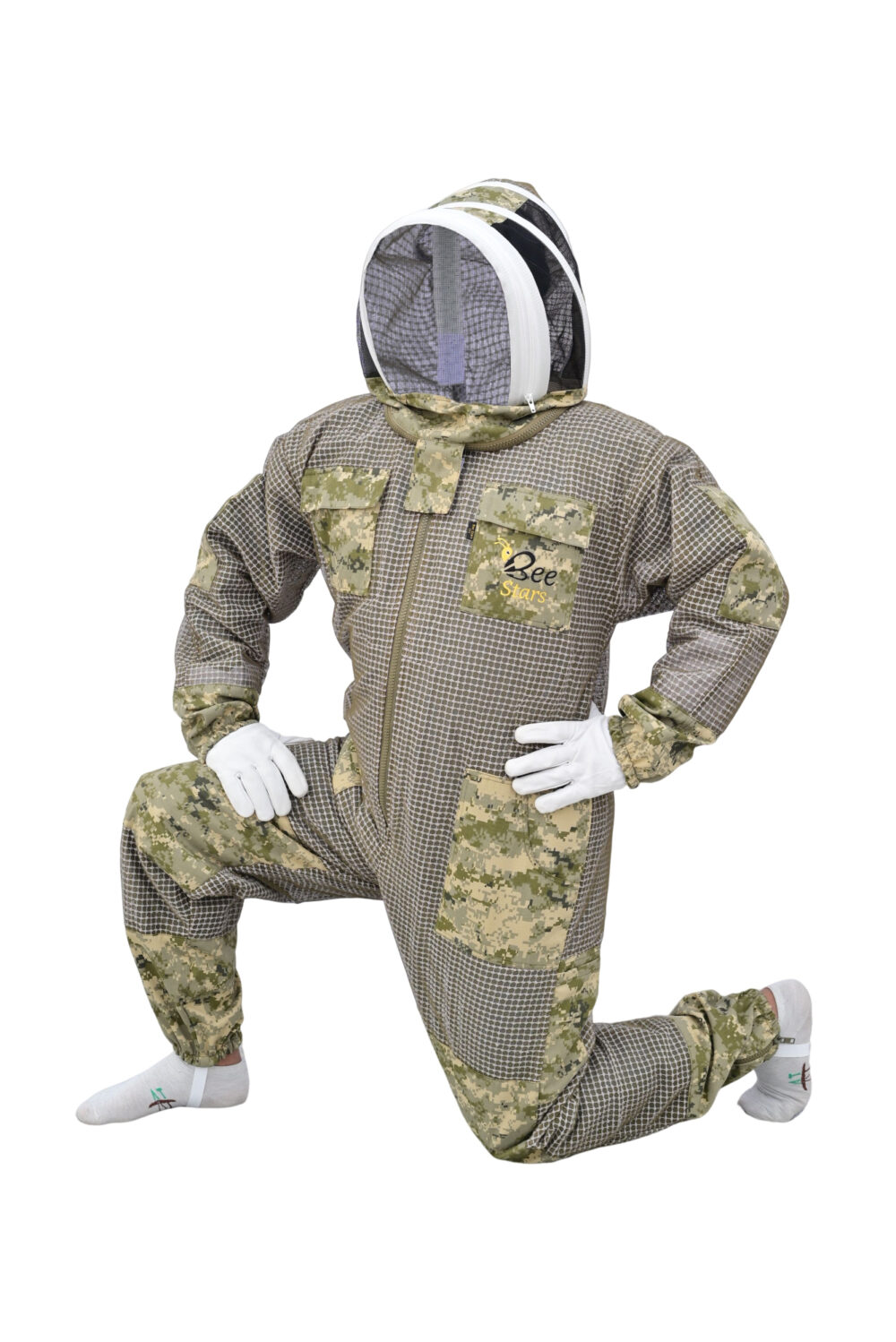 Camu Green 3 Layer Bee Suit With Fencing Veil - Image 2