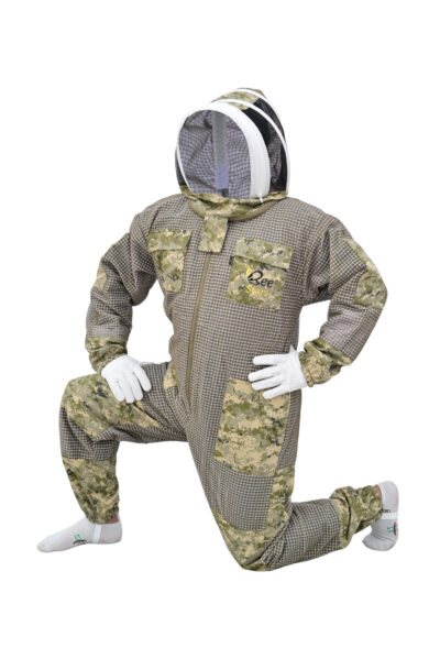 Camu Green 3 Layer Bee Suit With Fencing Veil - Image 2