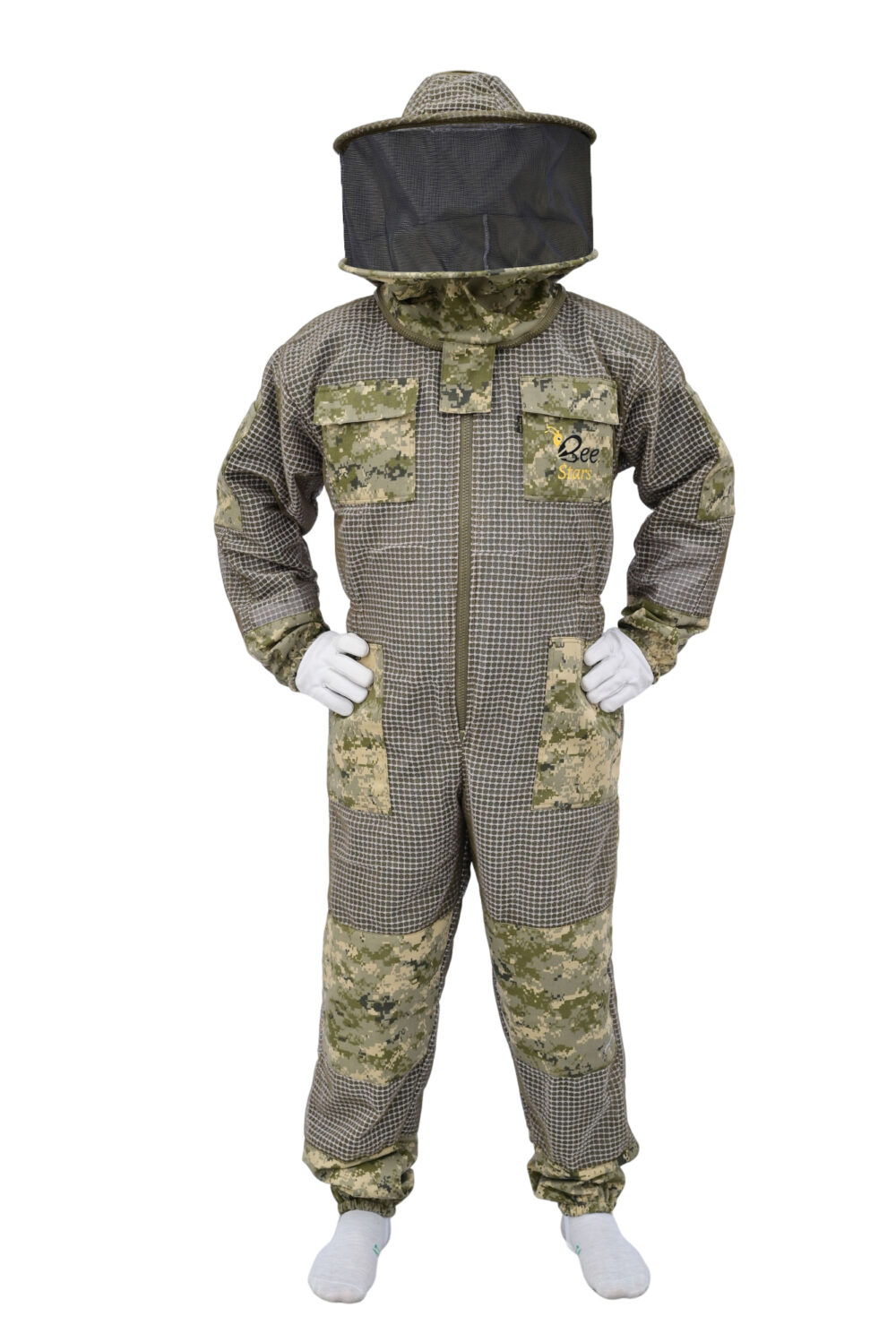 Camu Green 3 Layer Bee Suit With Round Veil