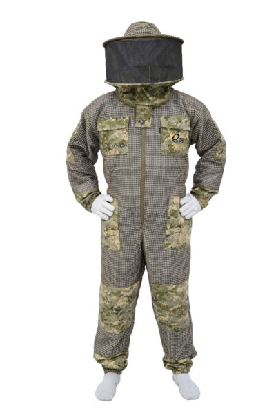Camu Green 3 Layer Bee Suit With Round Veil