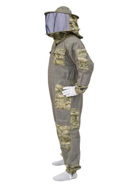 Camu Green 3 Layer Bee Suit With Round Veil - Image 2