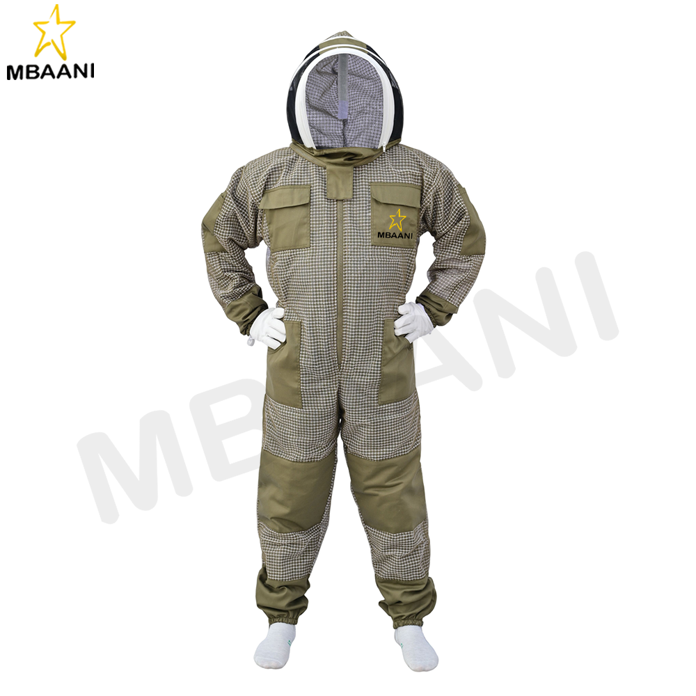 Olive Green 3 Layer Bee Suit With Fencing Veil