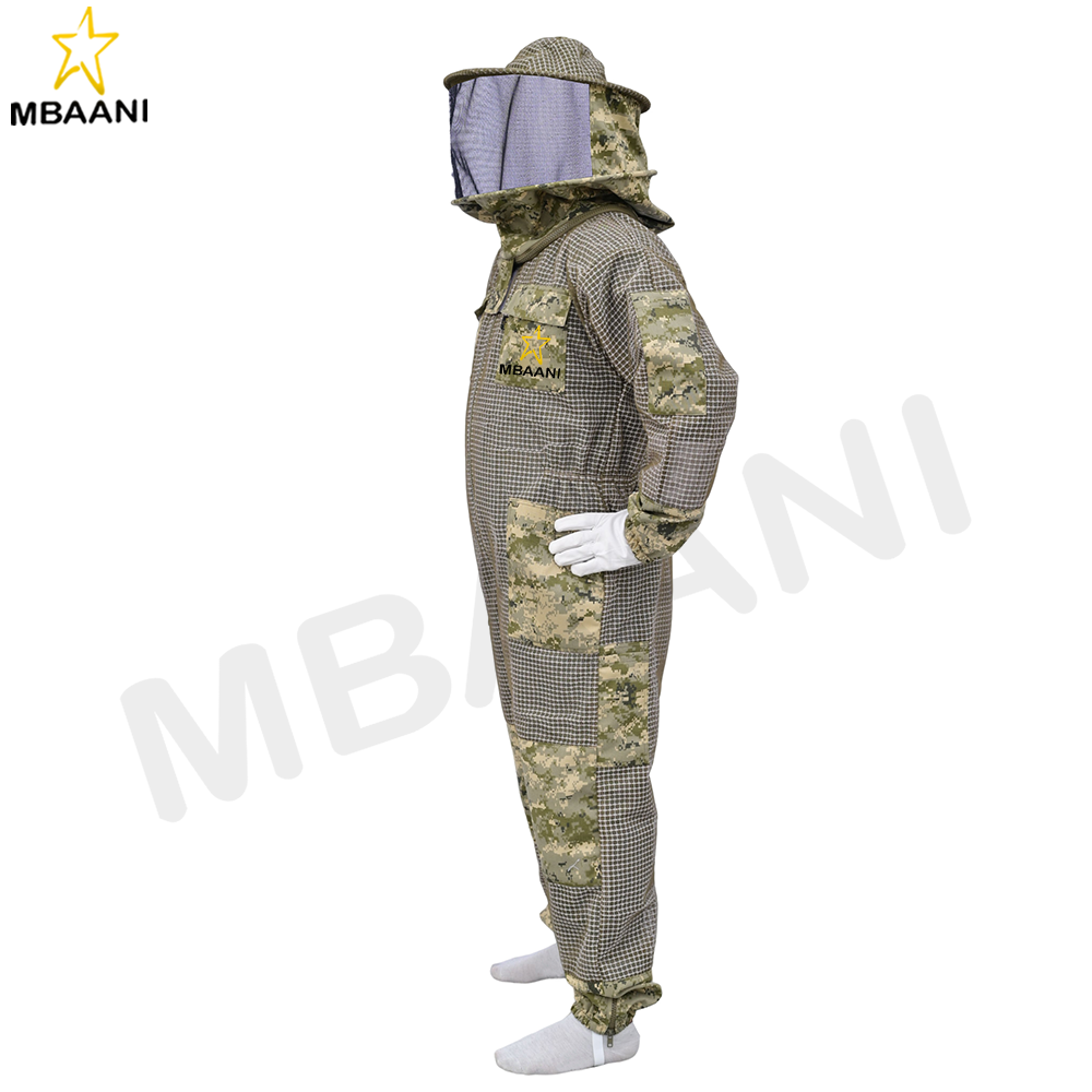 Camu Green 3 Layer Bee Suit With Round Veil