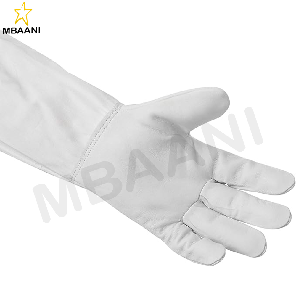 Beekeeping Goatskin Gloves with Cotton Sleeves.